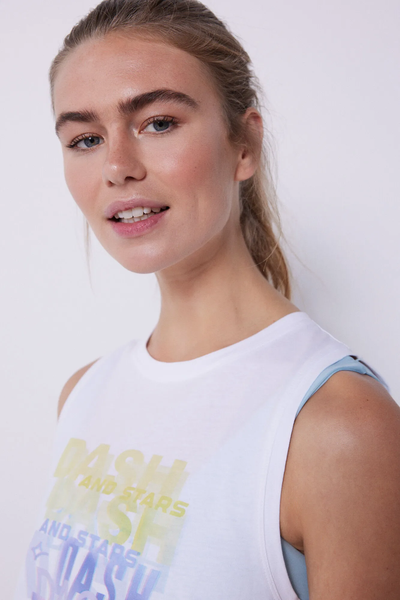 Camiseta sin mangas blanco