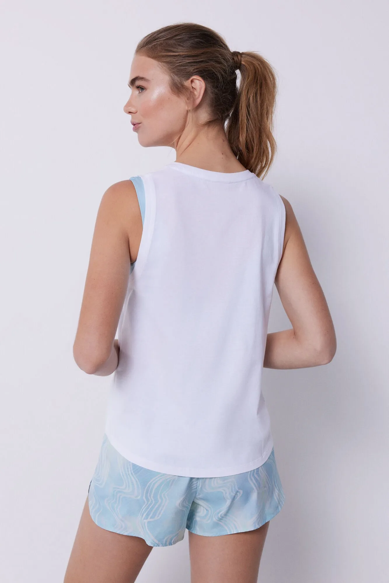 Camiseta sin mangas blanco