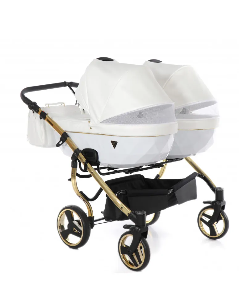 CARRO GEMELAR DUO JUNAMA INDIVIDUAL BLANCO/ORO 04