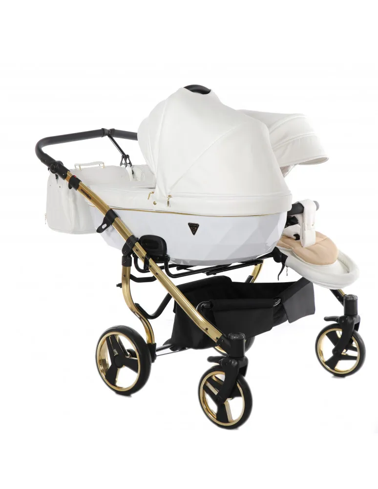 CARRO GEMELAR DUO JUNAMA INDIVIDUAL BLANCO/ORO 04