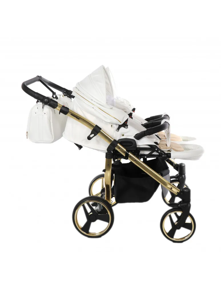 CARRO GEMELAR DUO JUNAMA INDIVIDUAL BLANCO/ORO 04