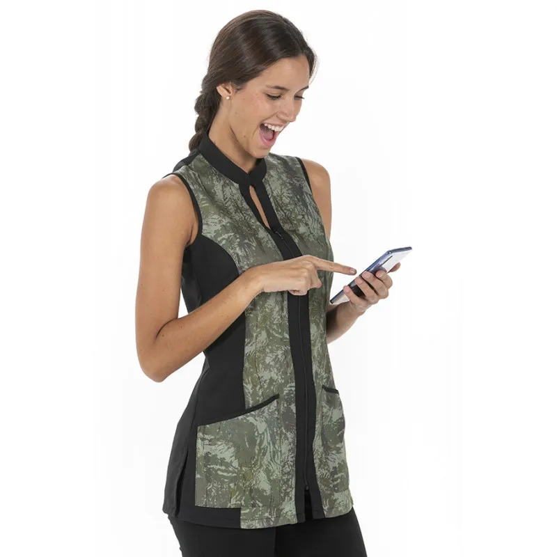 CASACA LABORAL DE MICROFIBRA SIN MANGAS CAMUFLAJE  DYNEKE