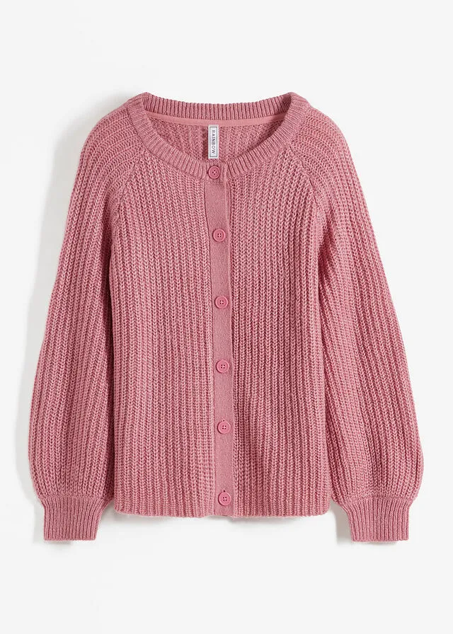 Chaqueta de punto con mangas raglán Rosa frambuesa