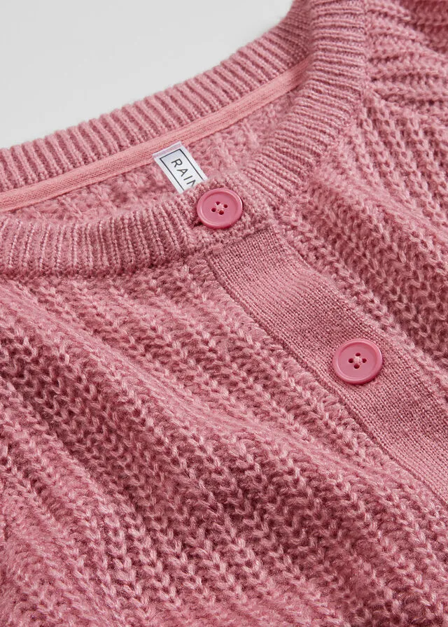 Chaqueta de punto con mangas raglán Rosa frambuesa