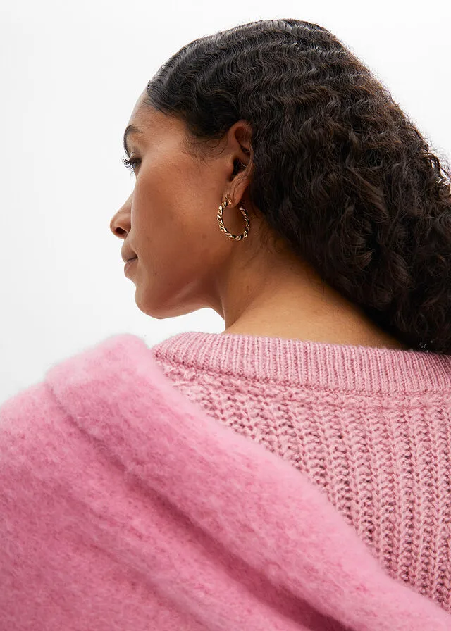 Chaqueta de punto con mangas raglán Rosa frambuesa