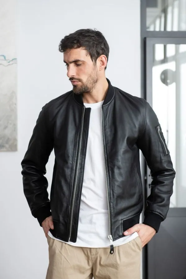 Chaqueta Hombre Schott Lcbomb Black