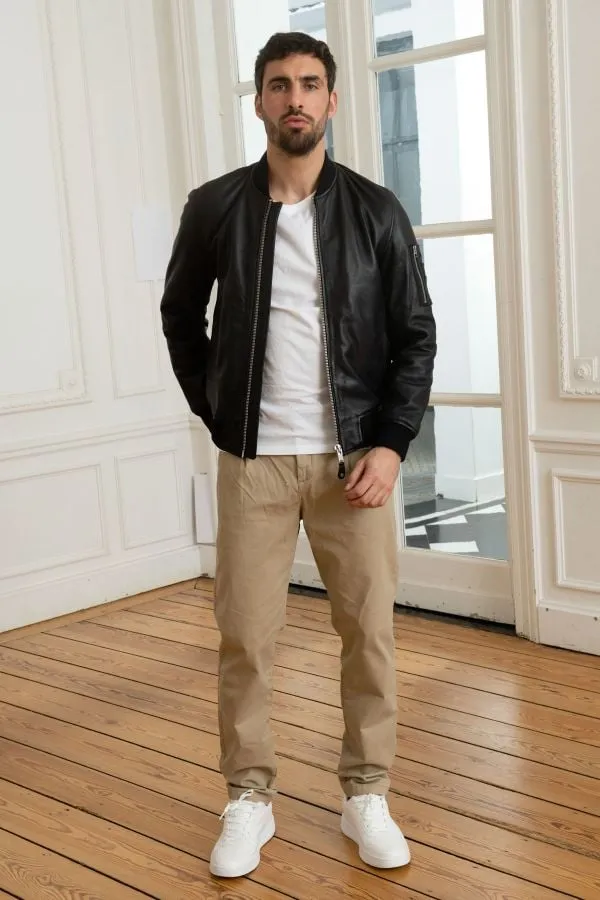 Chaqueta Hombre Schott Lcbomb Black