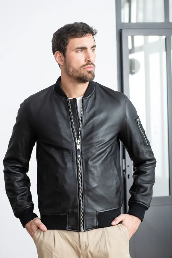 Chaqueta Hombre Schott Lcbomb Black