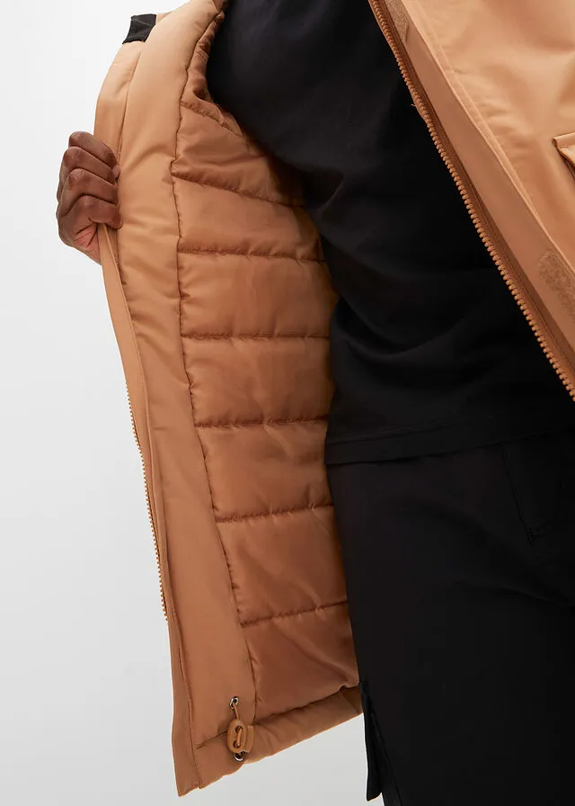 Chaqueta para exteriores café con hielo