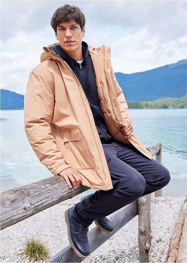 Chaqueta para exteriores café con hielo