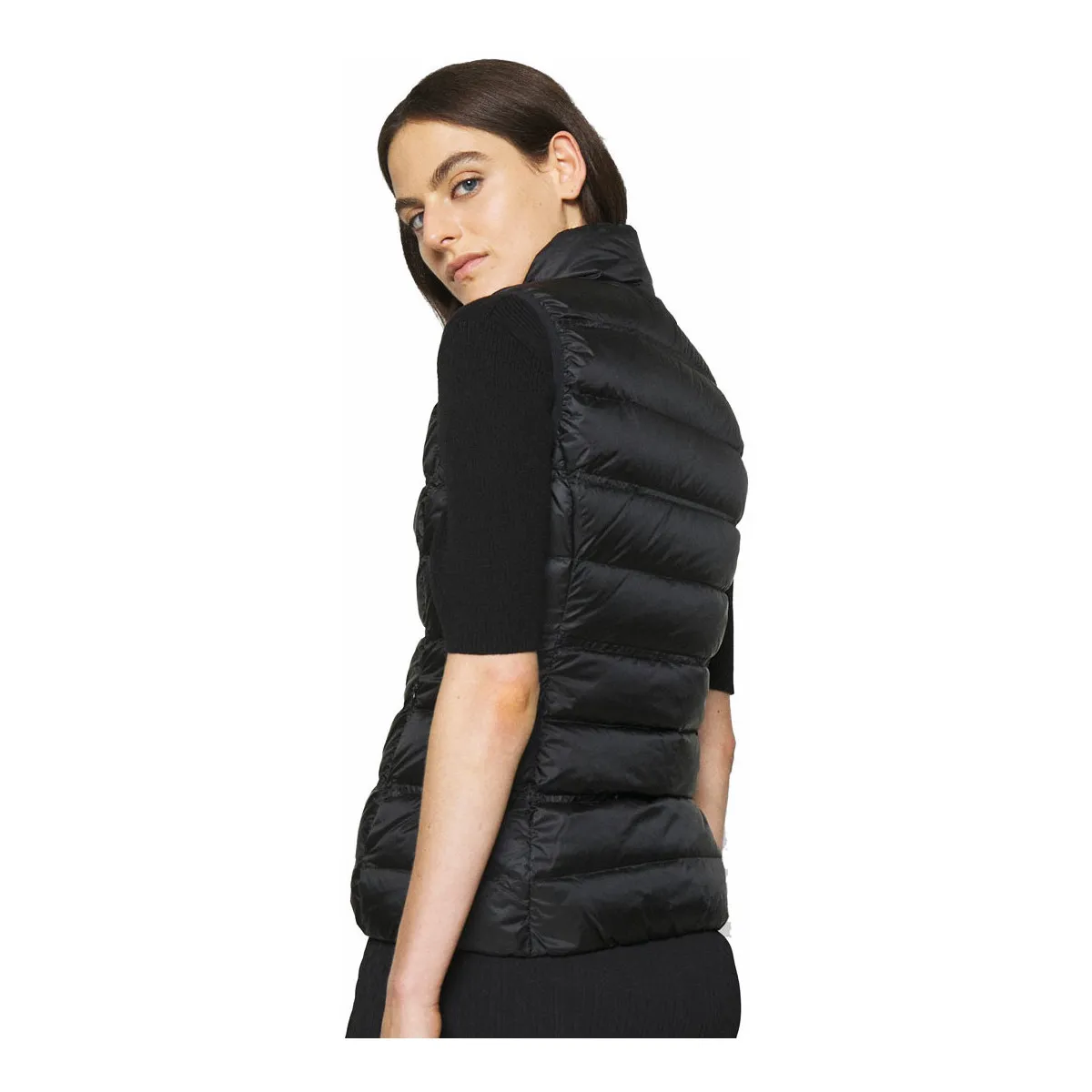 CHAQUETA  SIN MANGA PLUMAS  MUJER