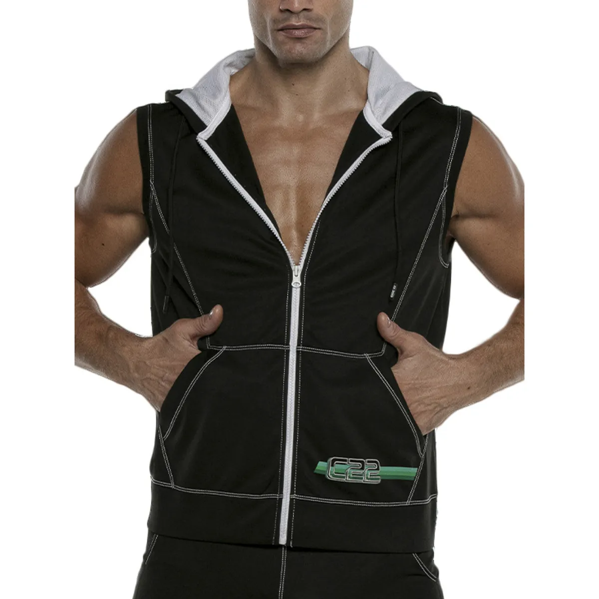 Chaqueta sin mangas con capucha Motion Code22