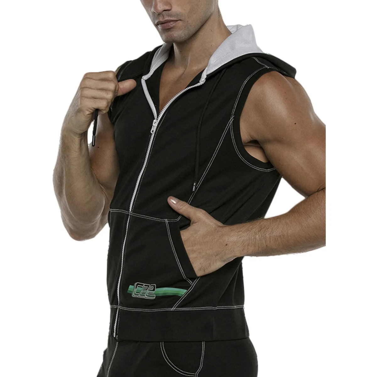 Chaqueta sin mangas con capucha Motion Code22
