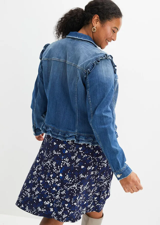 Chaqueta vaquera con volantes Denim