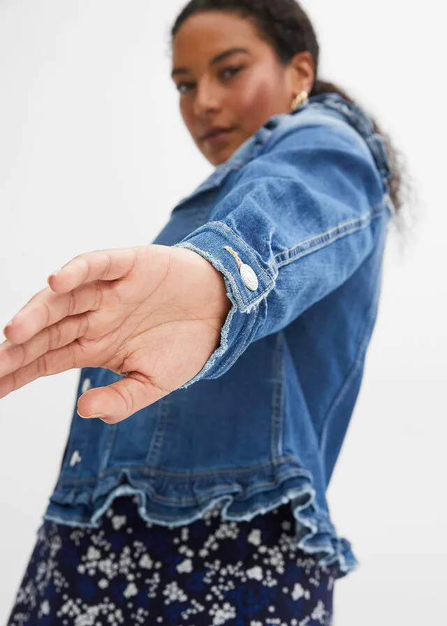 Chaqueta vaquera con volantes Denim