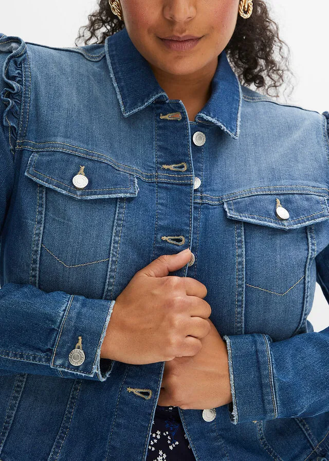 Chaqueta vaquera con volantes Denim