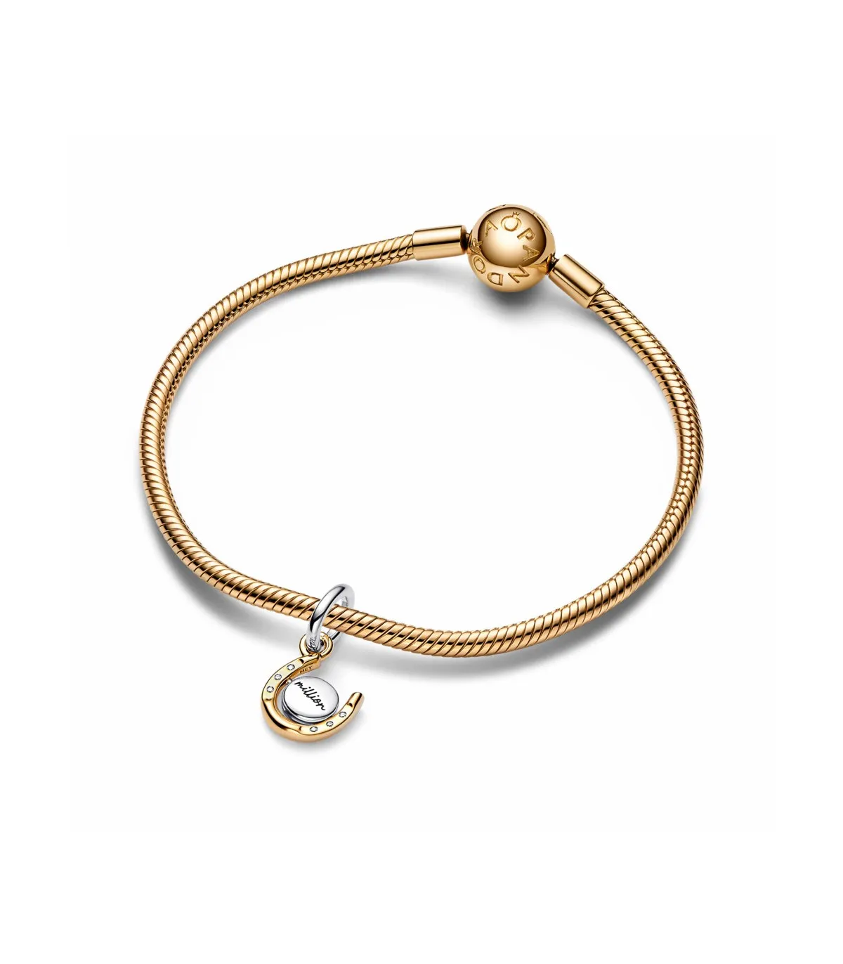 CHARM COLGANTE PANDORA SHINE HERRADURA Y DISCO GIRATORIO  762713C01
