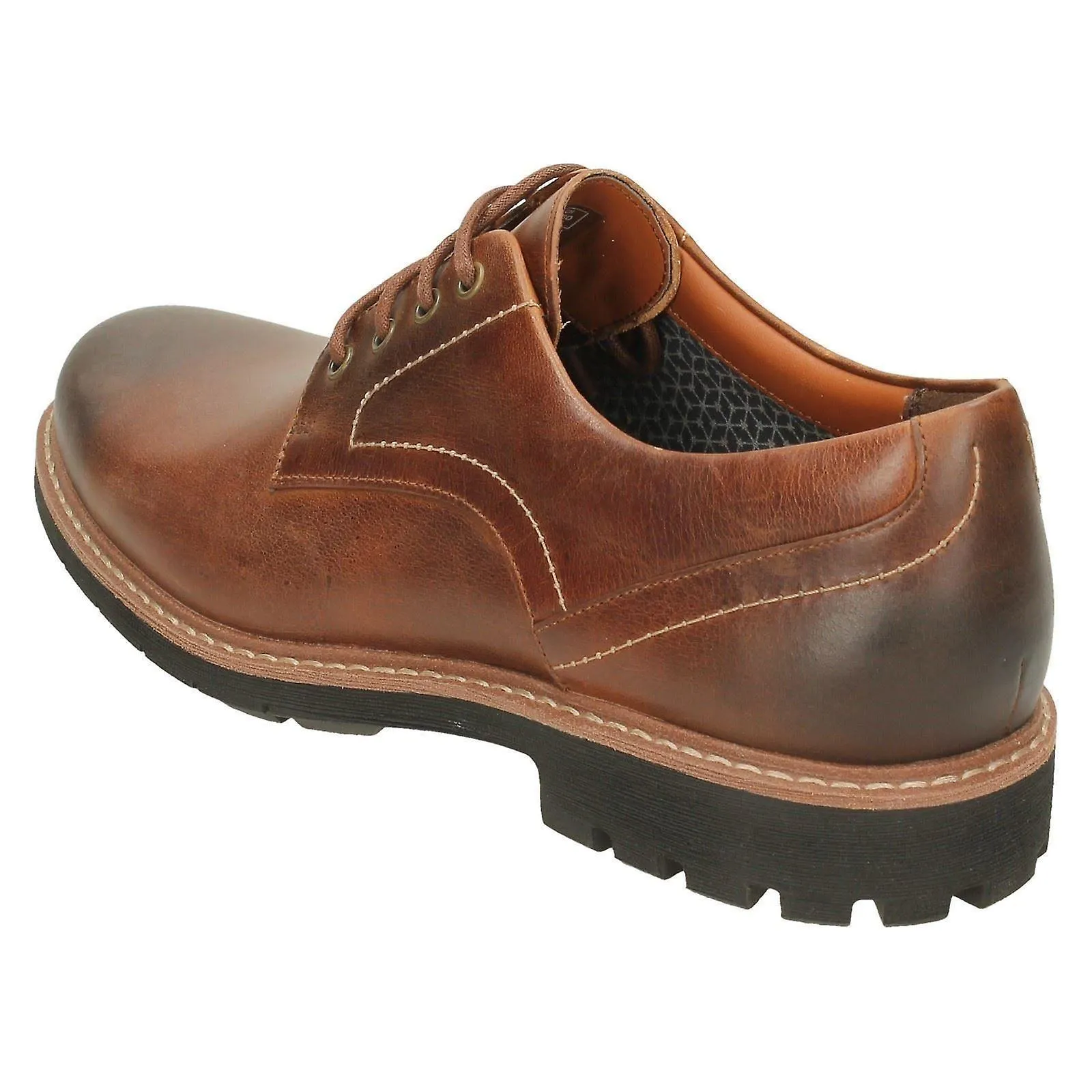 CLARKS PARA HOMBRE ELEGANTE ENCAJE HASTA ZAPATOS BATCOMBE HALL  CUERO DE TAN OSCURO  REINO UNIDO TAMAñO 10G  UE TAMAñO 44.5 