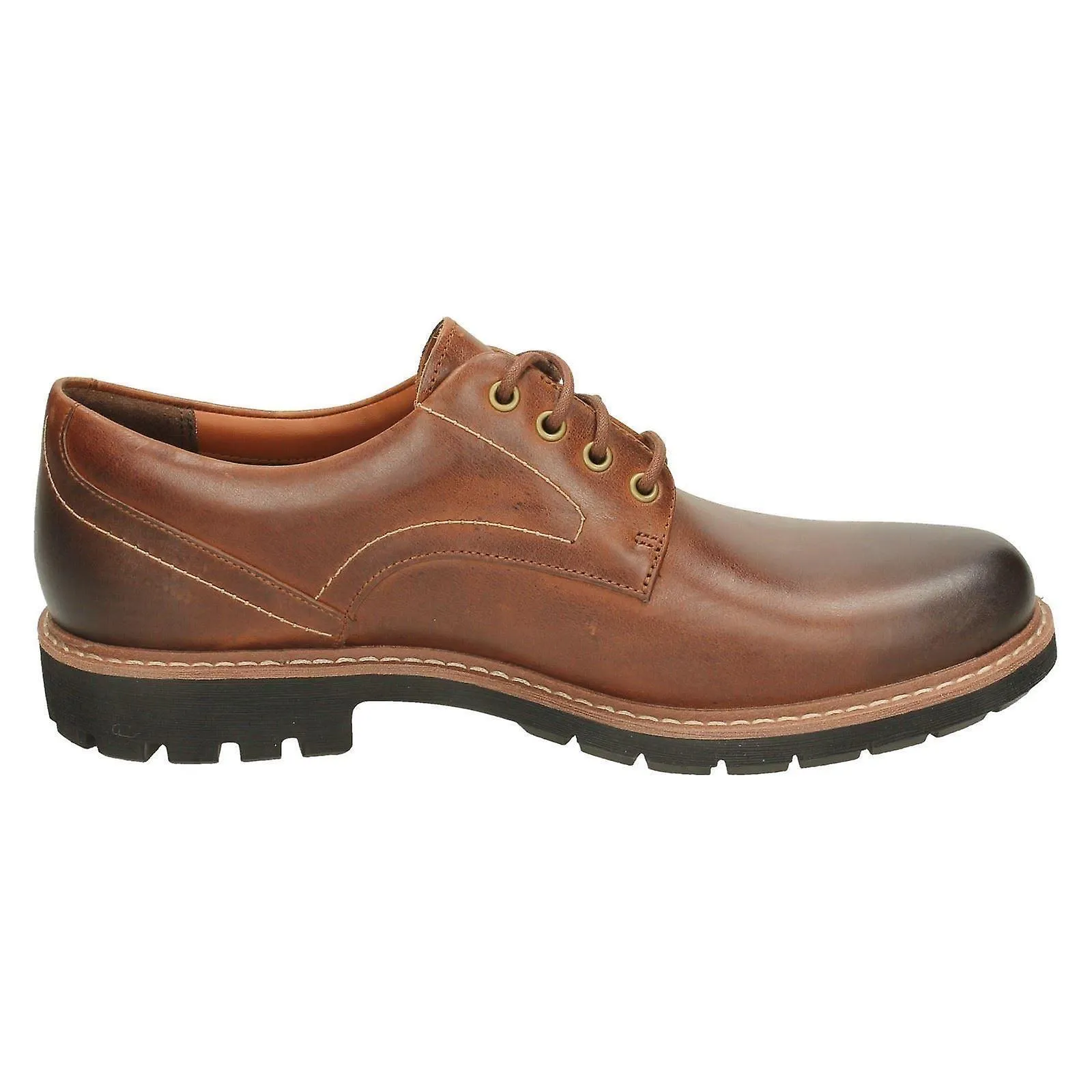 CLARKS PARA HOMBRE ELEGANTE ENCAJE HASTA ZAPATOS BATCOMBE HALL  CUERO DE TAN OSCURO  REINO UNIDO TAMAñO 10G  UE TAMAñO 44.5 