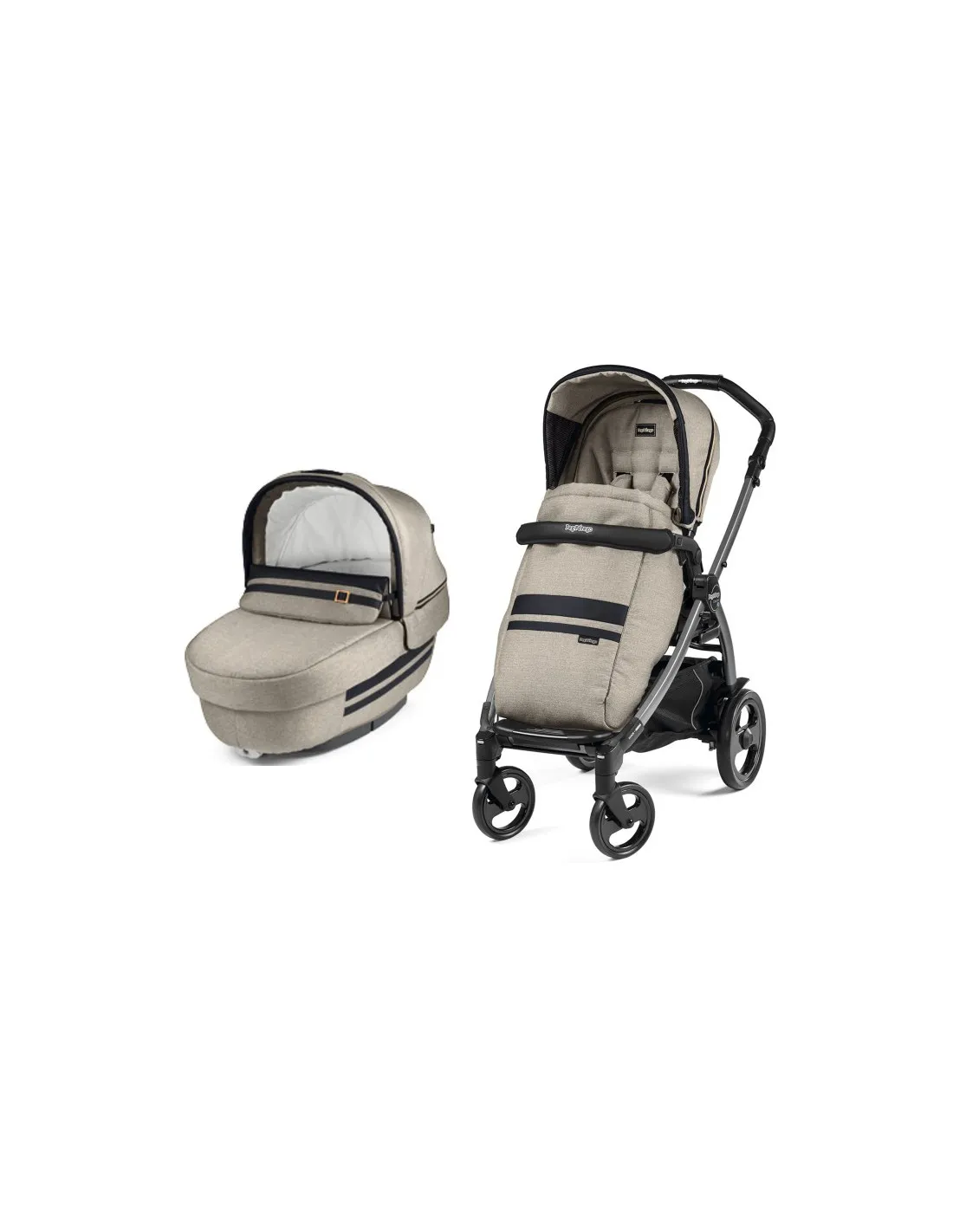 COCHE BEBé DOS PIEZAS PEGPEREGO BOOK 51 ELITE LUXE ÉCRU