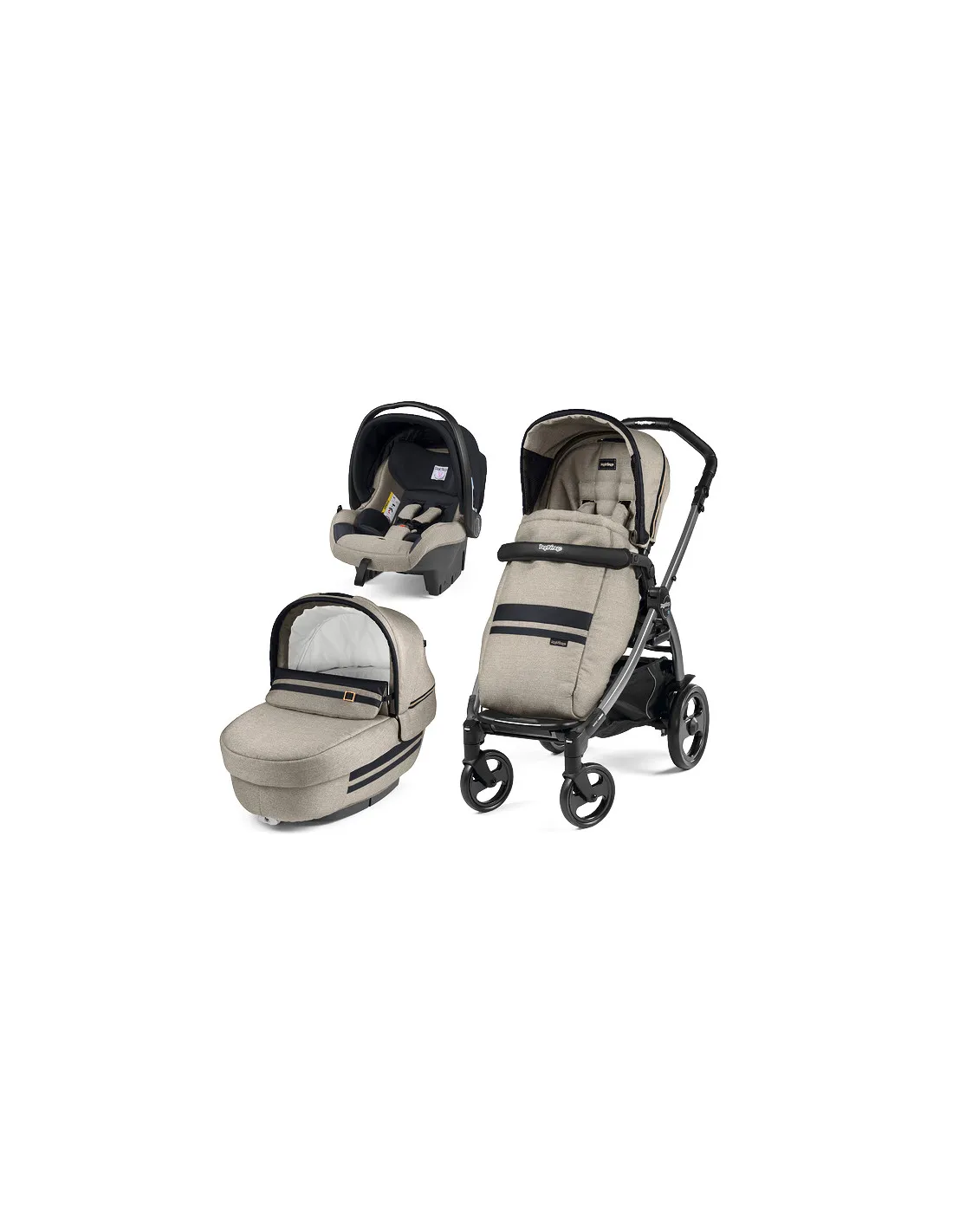 COCHE BEBé TRES PIEZAS PEGPEREGO BOOK 51 ELITE LUXE ÉCRU