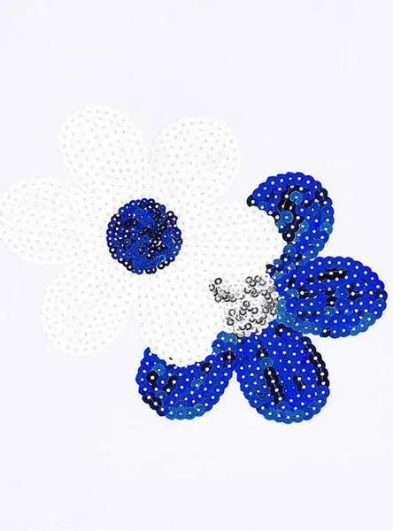conjunto mayoral flor azul para niña