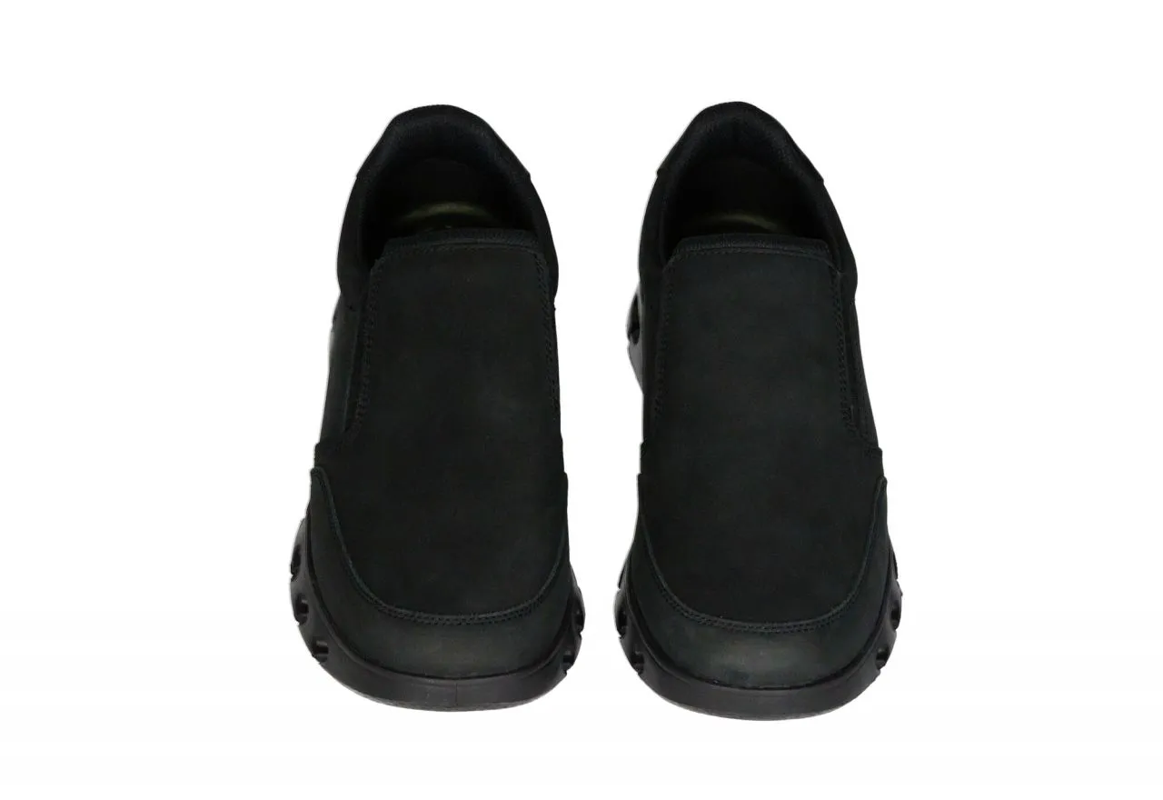 Copete Nobuck Negro Elasticos Laterales Piso Aberturas