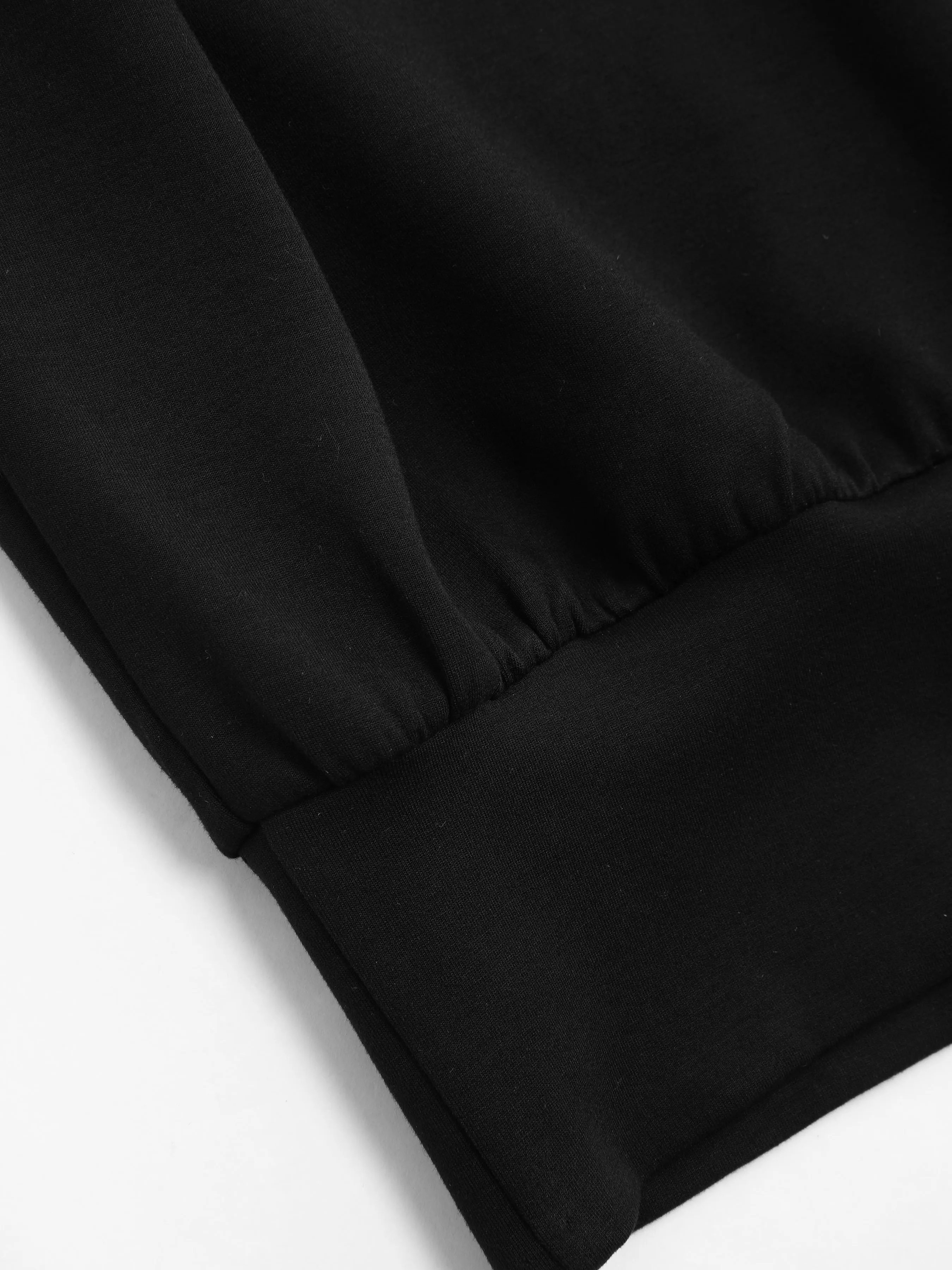 Crop Top Plisado de Cuello en V Sólido