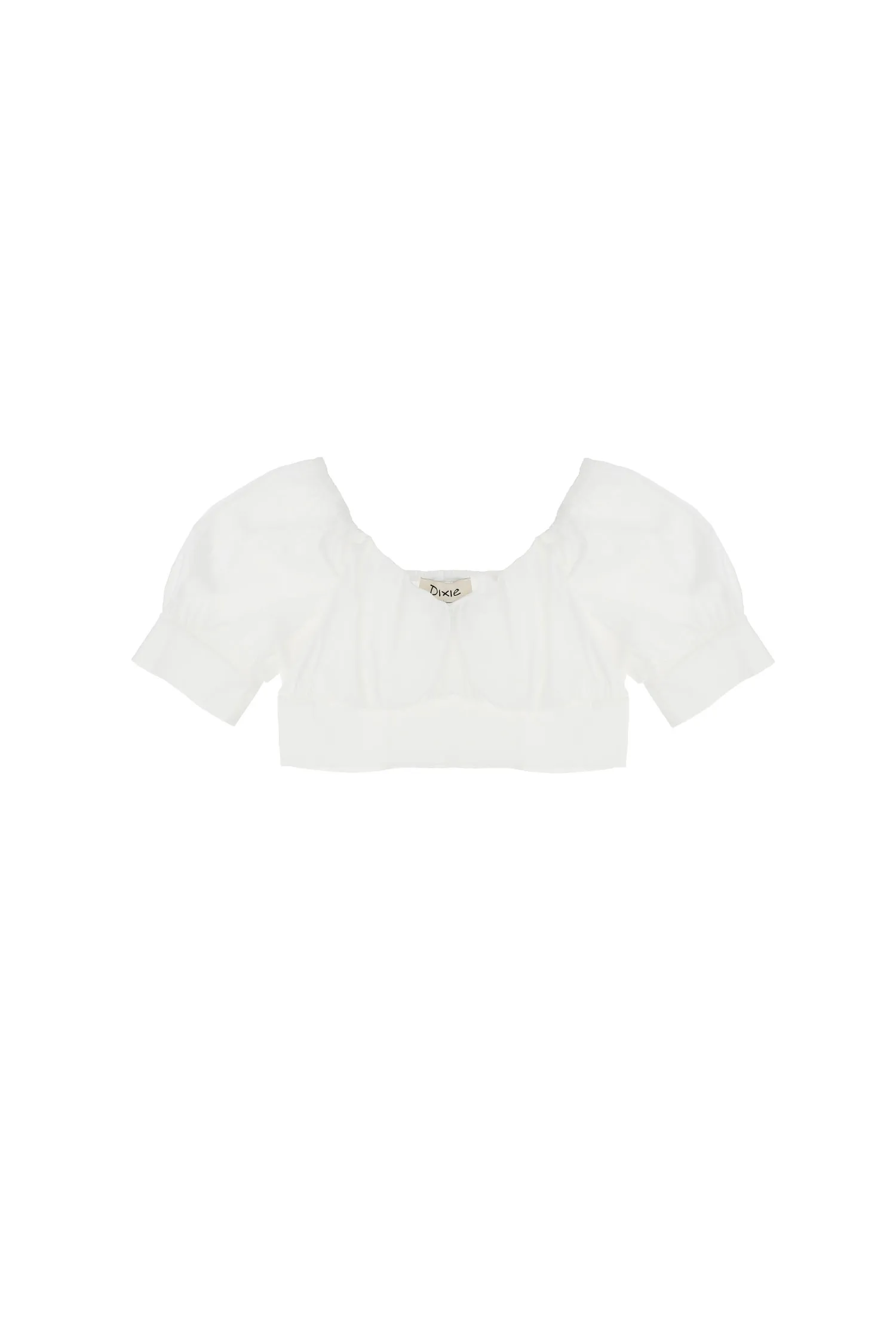 Dixie top cropped mangas abullonadas