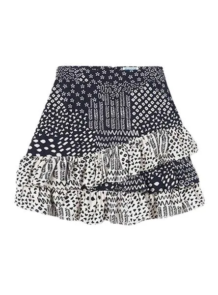 Falda Mayoral Estampada Negro para Niña