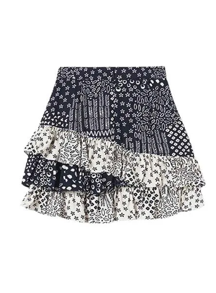 Falda Mayoral Estampada Negro para Niña