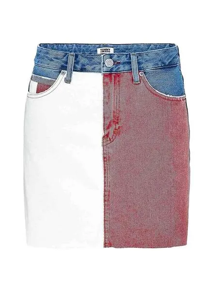 falda tommy jeans bandera para mujer