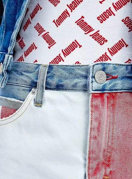 falda tommy jeans bandera para mujer
