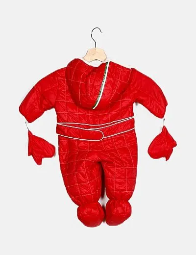 Ferrari Mono acolchado rojo con guantes