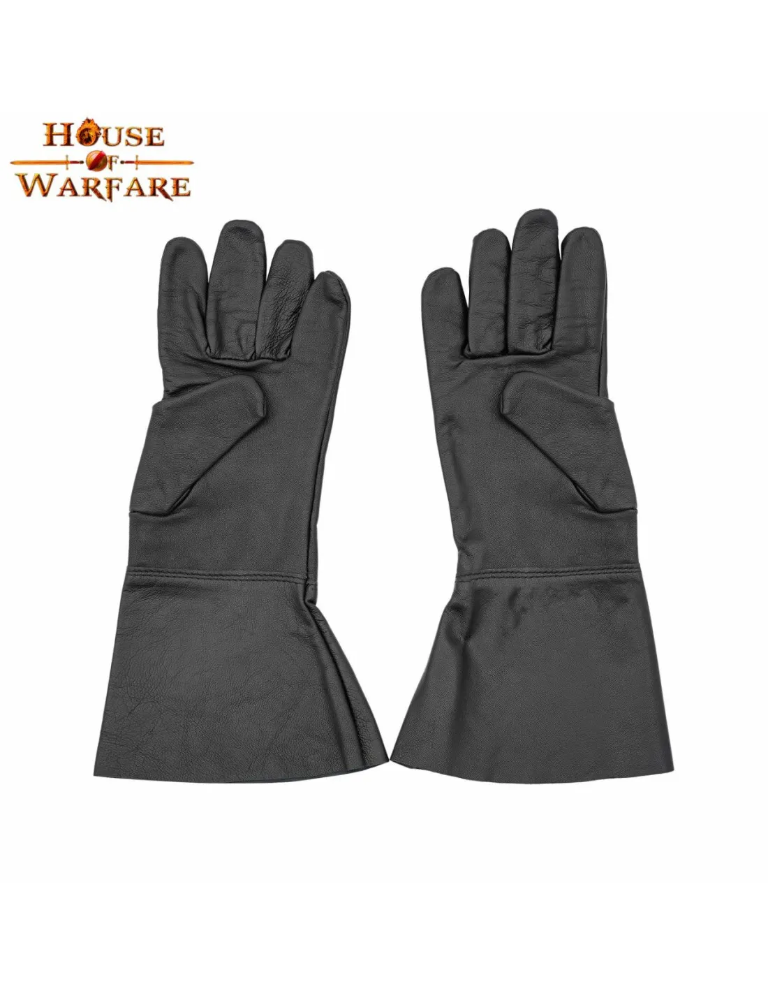 Guantes Medievales en cuero negro