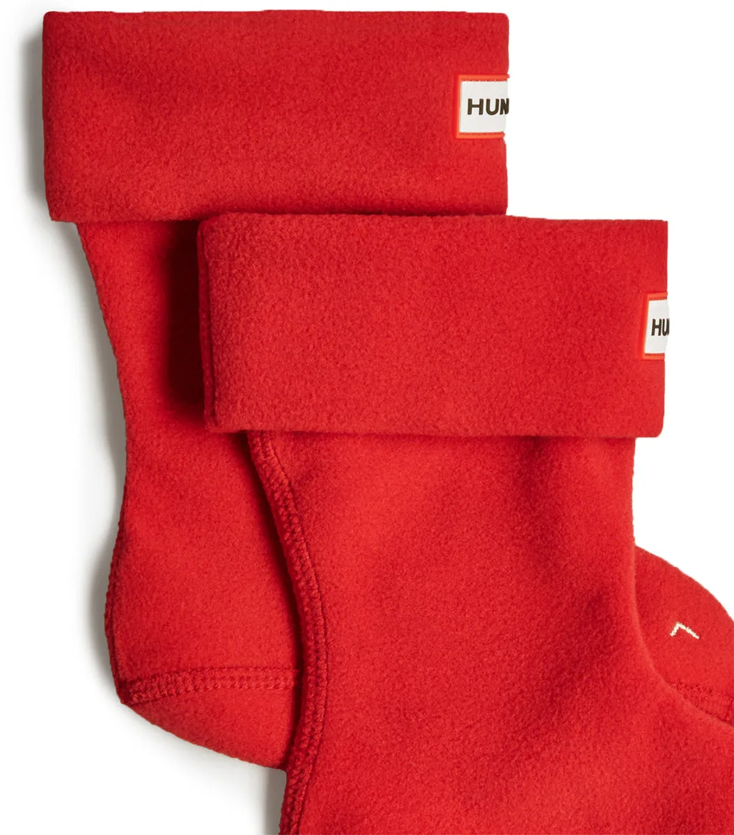 Hunter K Fleece Calcetines de borreguito para niños en rojo