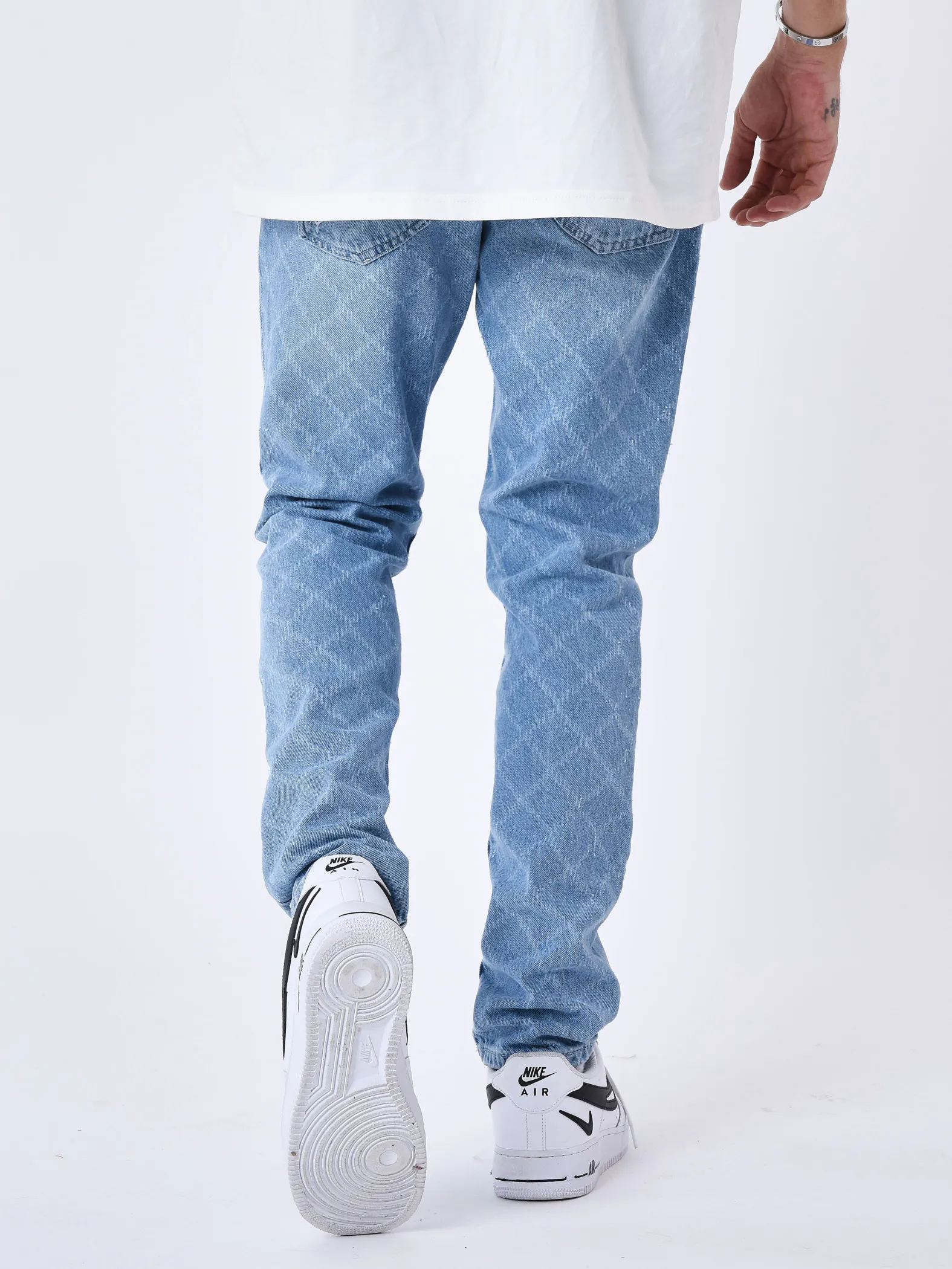 Jeans normales con cuadrícula