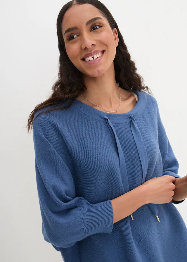 Jersey con mangas de murciélago Azul vaquero