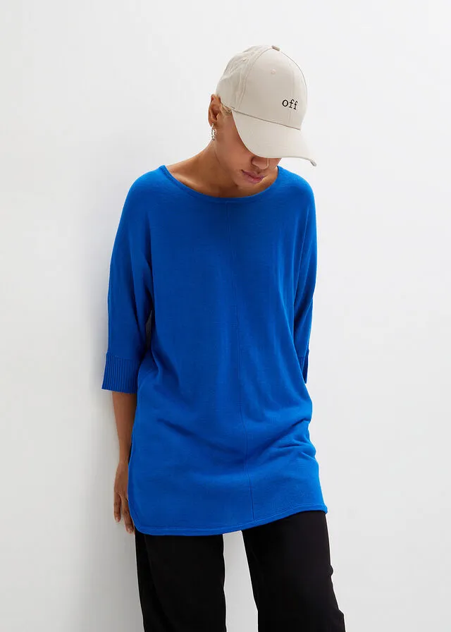 Jersey de punto con mangas 3/4 Azur