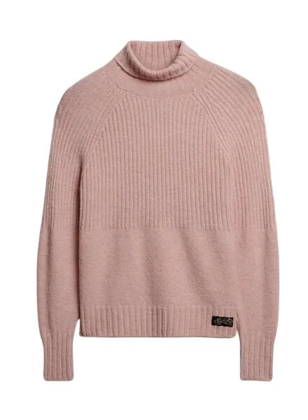 Jersey Superdry Essential Rib Rosa Para Mujer