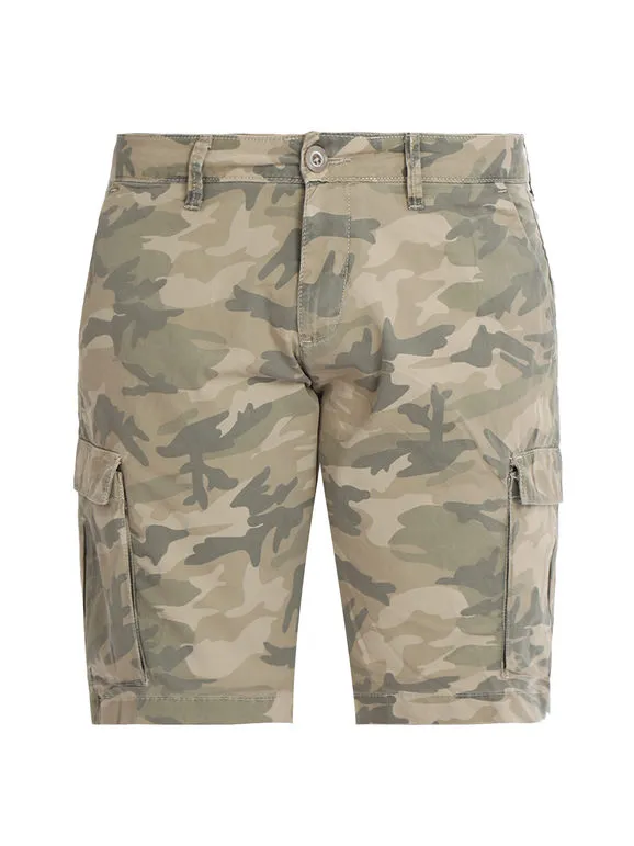 Johnny Looper Pantalones cortos cargo de camuflaje para hombre.