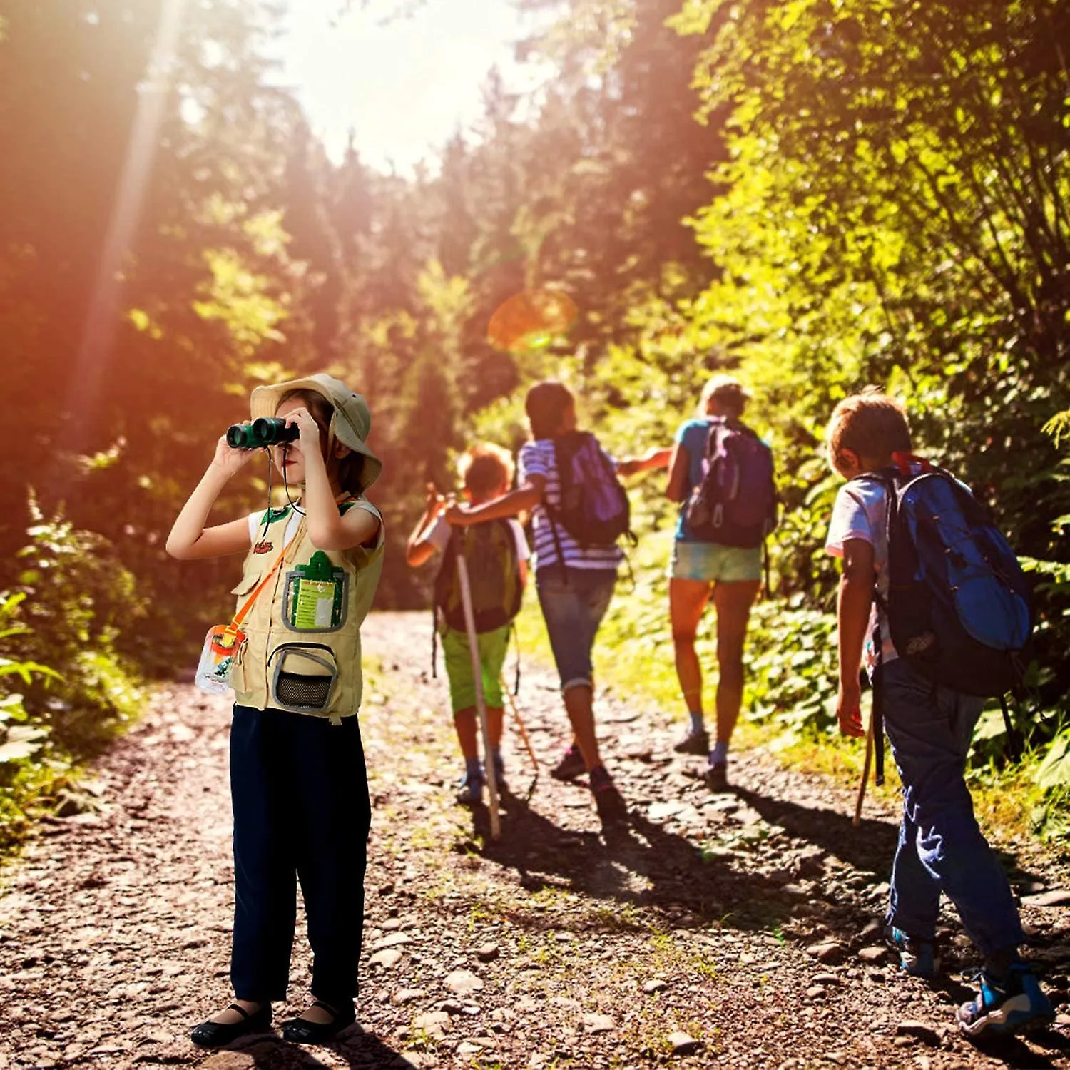Kit explorador para niños con chaleco Kit de captura de insectos Juego de aventura al aire libre en el patio trasero para niños 