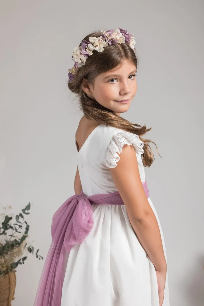 Lazada de tul para vestido de comunión