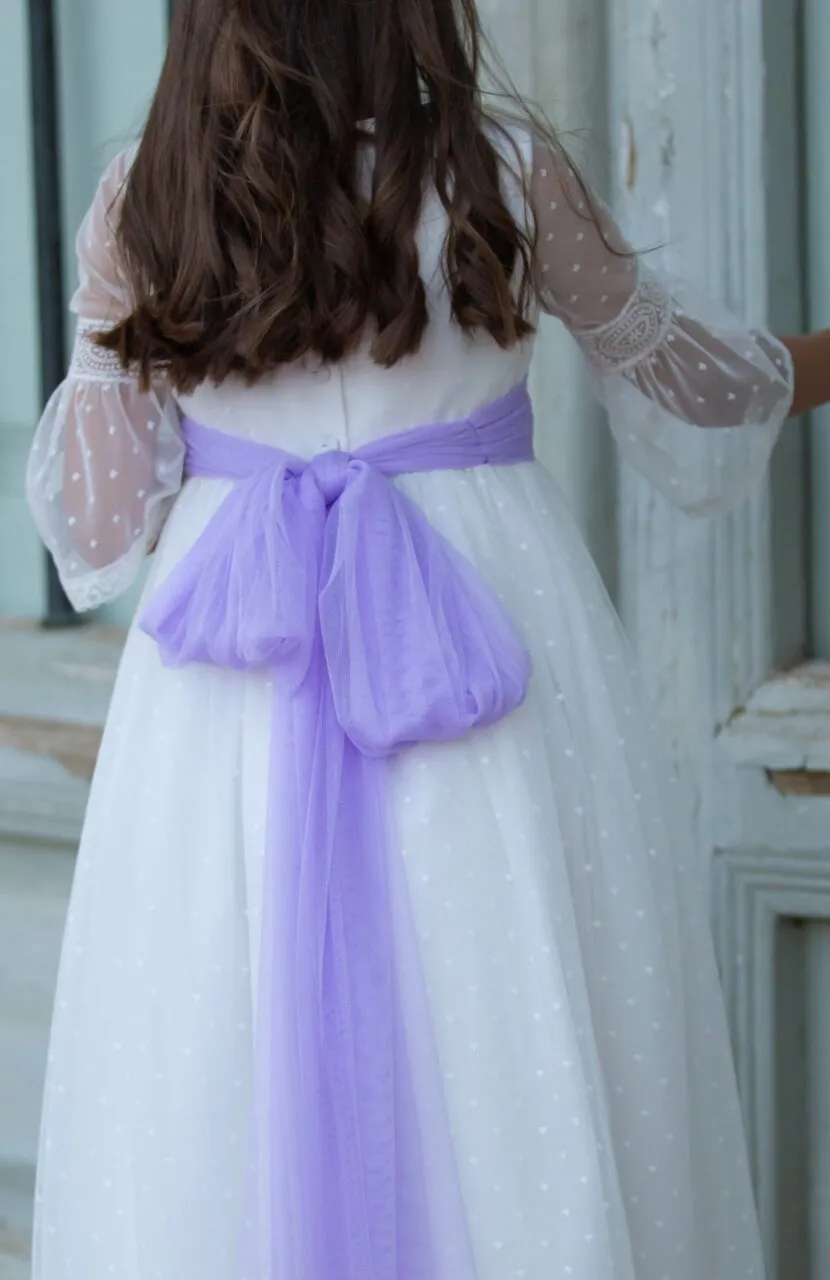 Lazada de tul para vestido de comunión