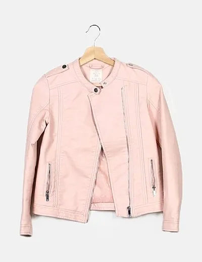 Lefties Chaqueta biker rosa