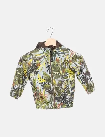 Lefties Chaqueta verde estampada