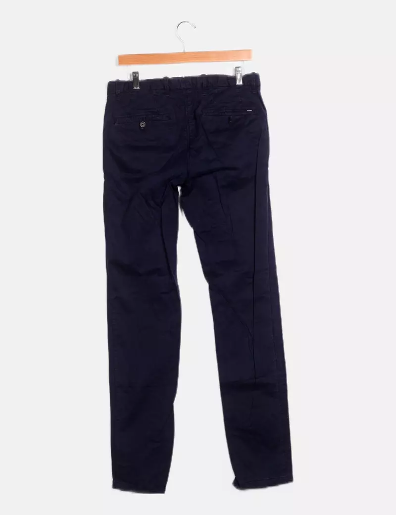 Mango Pantalón azul casual
