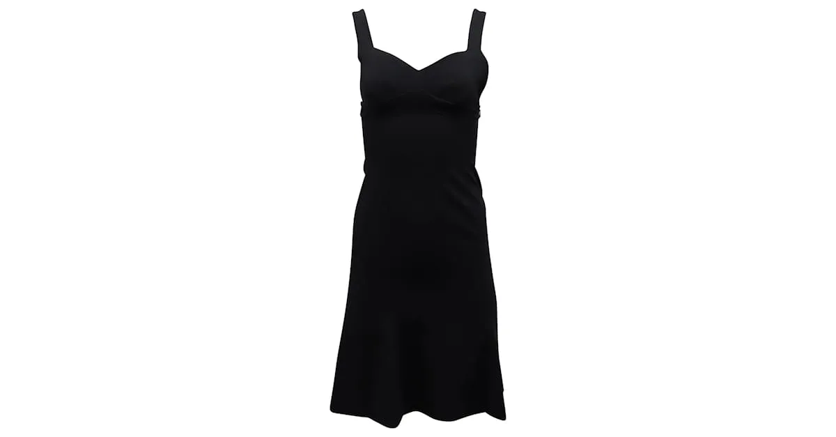 Minivestido sin mangas de Moschino en triacetato negro 