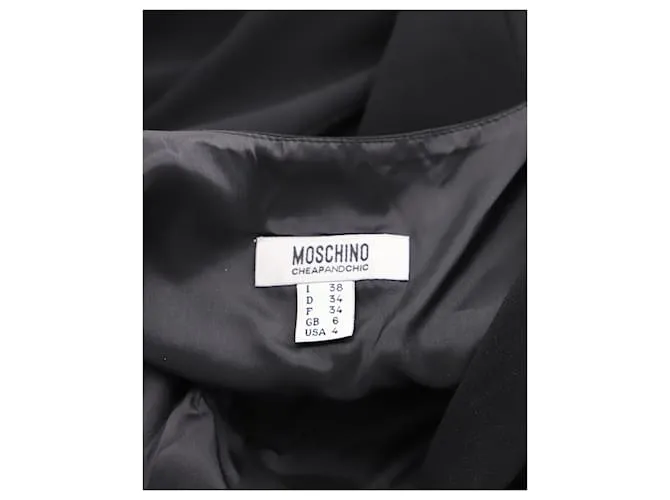Minivestido sin mangas de Moschino en triacetato negro 