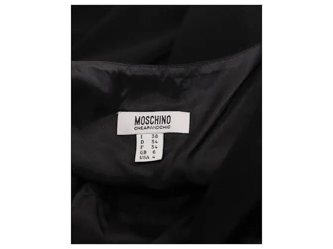 Minivestido sin mangas de Moschino en triacetato negro 
